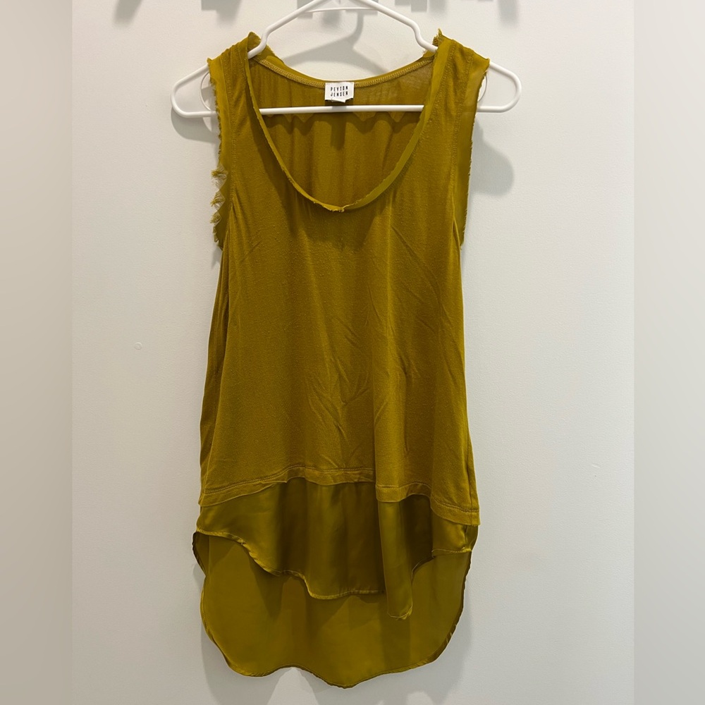 Evereve Peyton Jensen XS Chartreuse Tank
